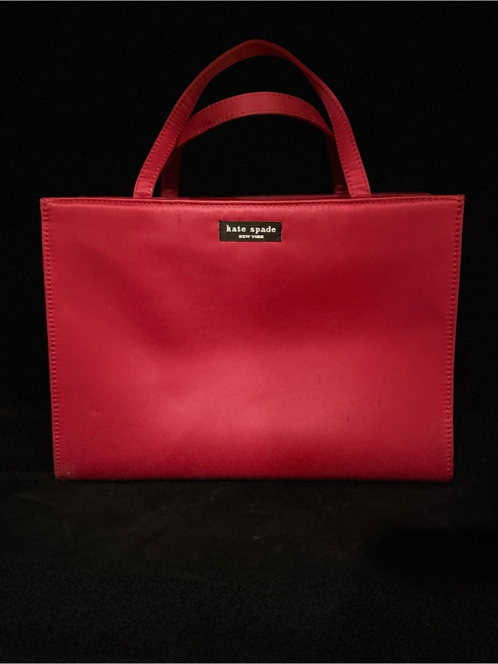 Vintage kate spade Red Satin Handbag with dual handles